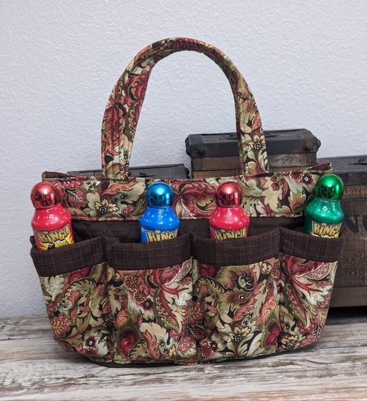 Hand Crafted Bingo/Tote Bag Beautiful Leaf Pattern 100% Cotton - Picture 1 of 7